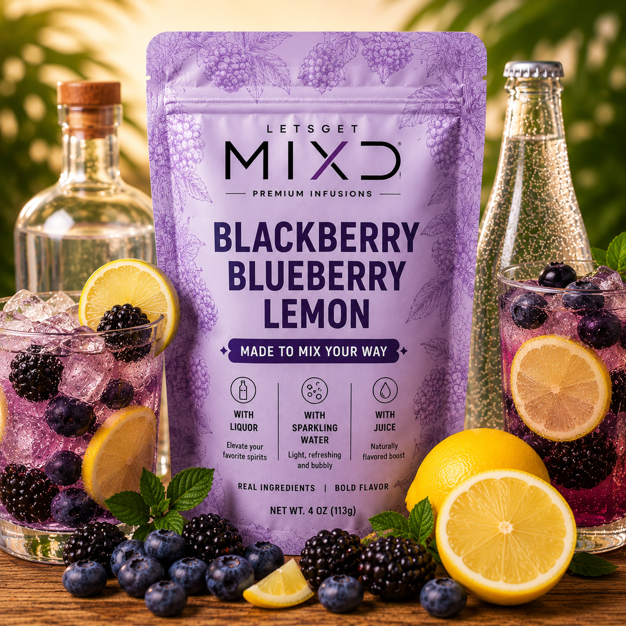 BLACKBERRY BLUEBERRY LEMON BEVERAGE INFUSION