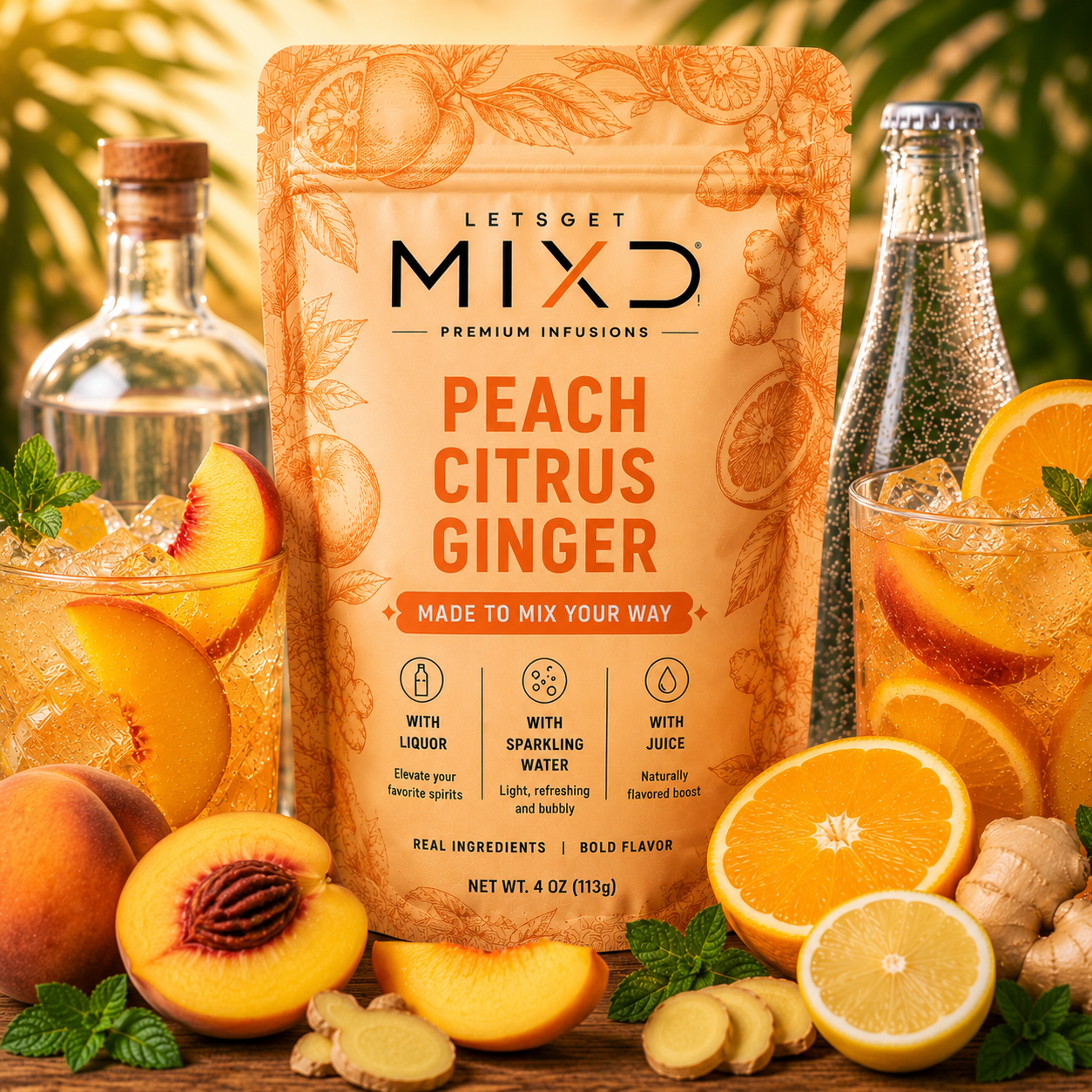 PEACH CITRUS GINGER BEVERAGE INFUSION