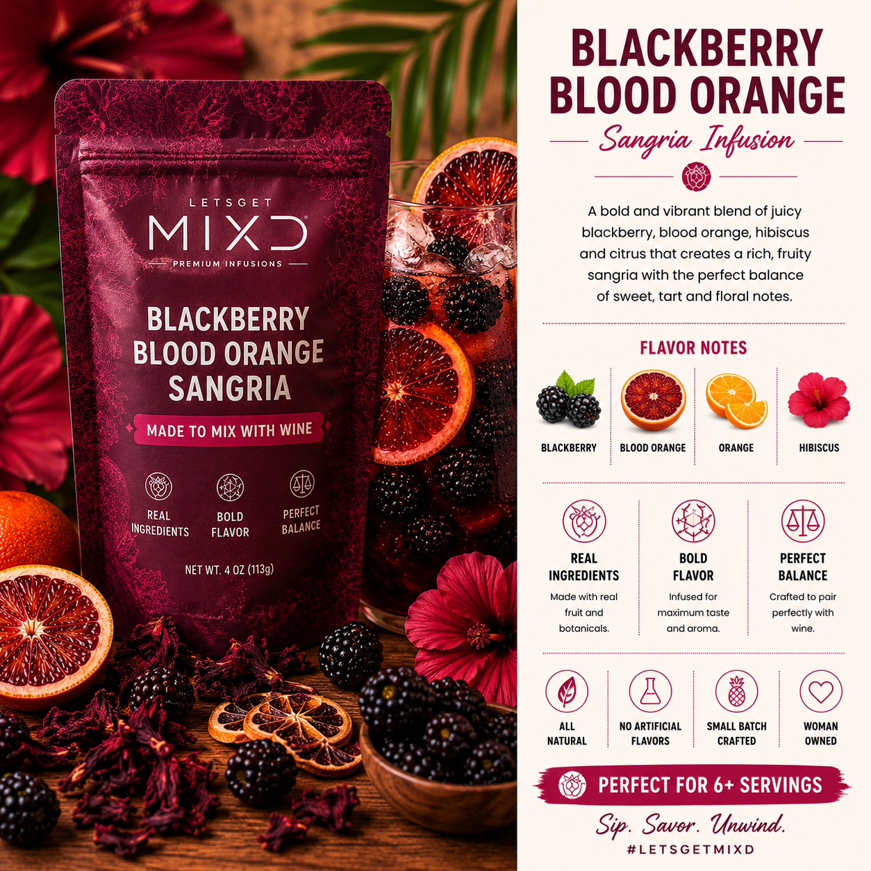 BLACKBERRY BLOOD ORANGE SANGRIA